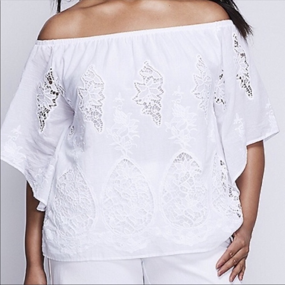 🌸 So Pretty Bright White Off-Shoulder 14 16 1x 🌸
